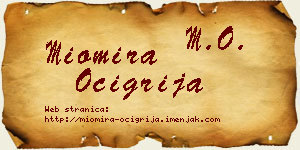 Miomira Očigrija vizit kartica